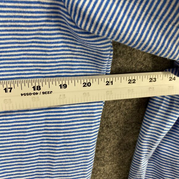 Chaps Sweater Pullover Men M Medium Blue Striped High Neck Knit Long Sleeve - Picture 8 of 10